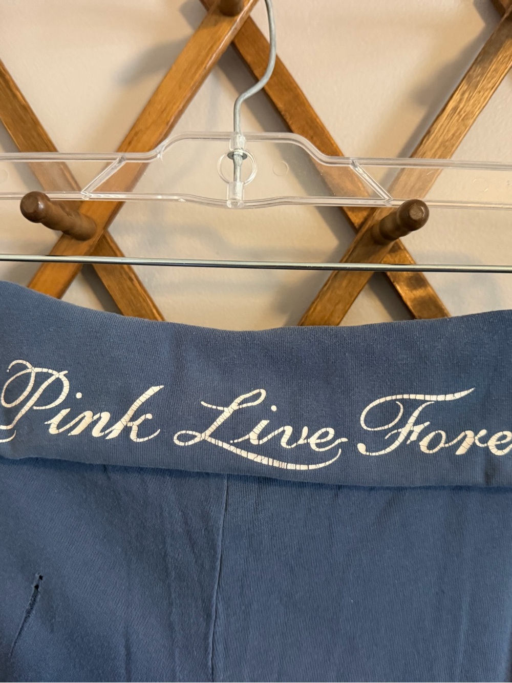 Pink Victoria’s Secret Vintage Y2K Foldover Lounge Pants Grey L - Picture 5 of 7